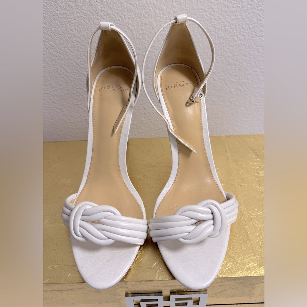 Alexandre Birman white heels sandals